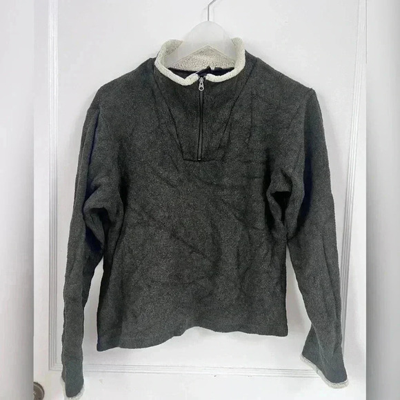 Alf Womens Small Sherpa Alfpaca Fleece 1/4 Zip Pullover Green Ski Hike Size M - Picture 1 of 4
